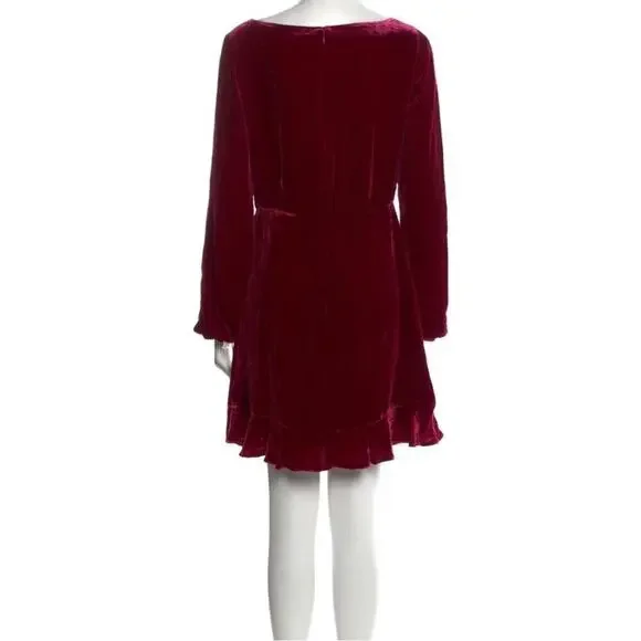 For Love And Lemons Dress Medium Red Velvet Quiet Luxury Designer Event NWT‎ - Picture 14 of 16